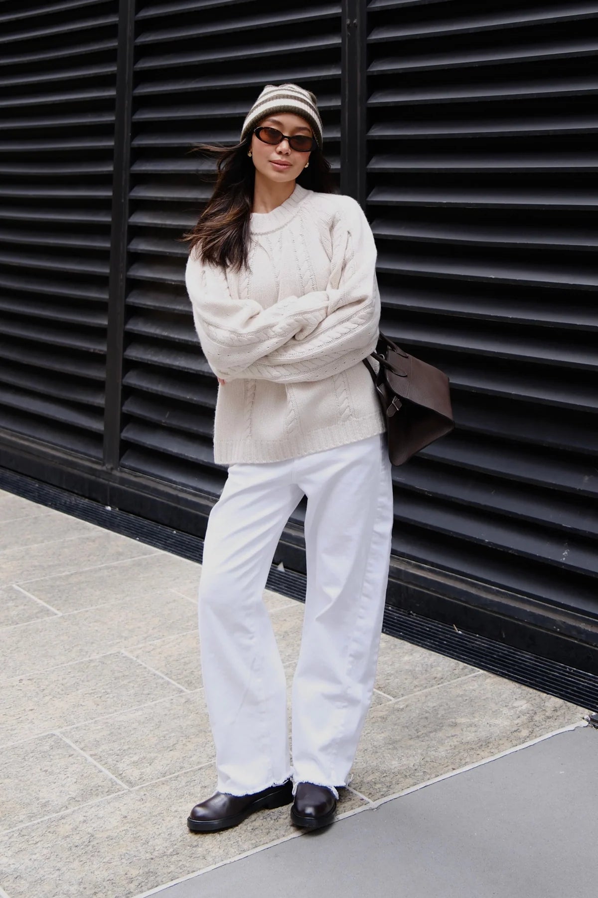 White + Warren Reversible Cashmere Blend Raglan Sweater
